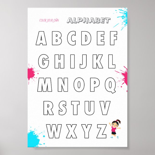 Malen Sie Ihre eigenen ABC-Kinder Poster (Vorne)