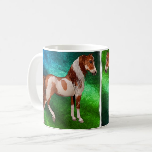 Malen Sie klassische Tasse des Pferd11oz, ändern (Vorderseite Links)