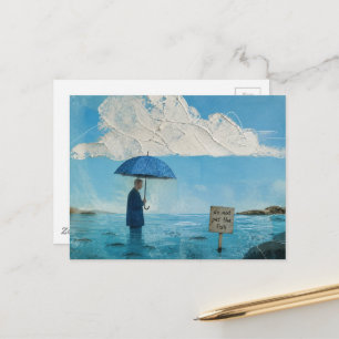 Malen Sie nicht die Fische Mixed-Media-Collage-Gem Postkarte