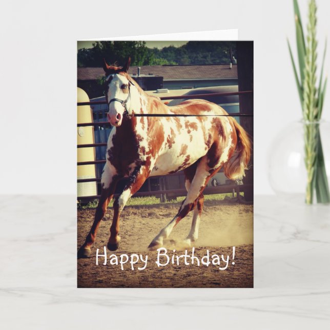 Malen Sie Pferd, Geburtstag Karte (Vorderseite)