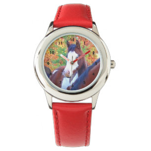 Malen Sie Pferdeuhren für Kinder Armbanduhr