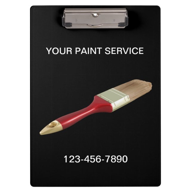 Malen Sie Service-Gewohnheits-Klemmbrett Klemmbrett (Vorderseite)