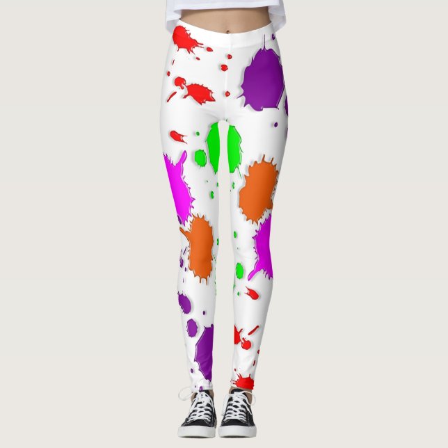 Malen Sie Splotches Leggings (Vorderseite)