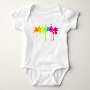 Malen Sie Spritzen-Jersey-Bodysuit Baby Strampler