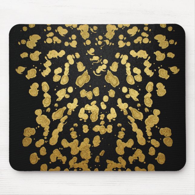 Malen Sie Spritzer im Imitat-Gold und dem Mousepad (Vorne)