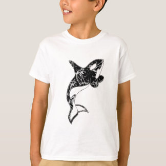 Malen Sie Spritzerorca-Kunst T-Shirt