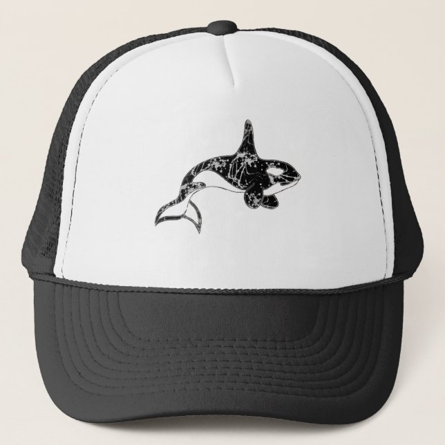 Malen Sie Spritzerorca-Kunst Truckerkappe (Vorderseite)