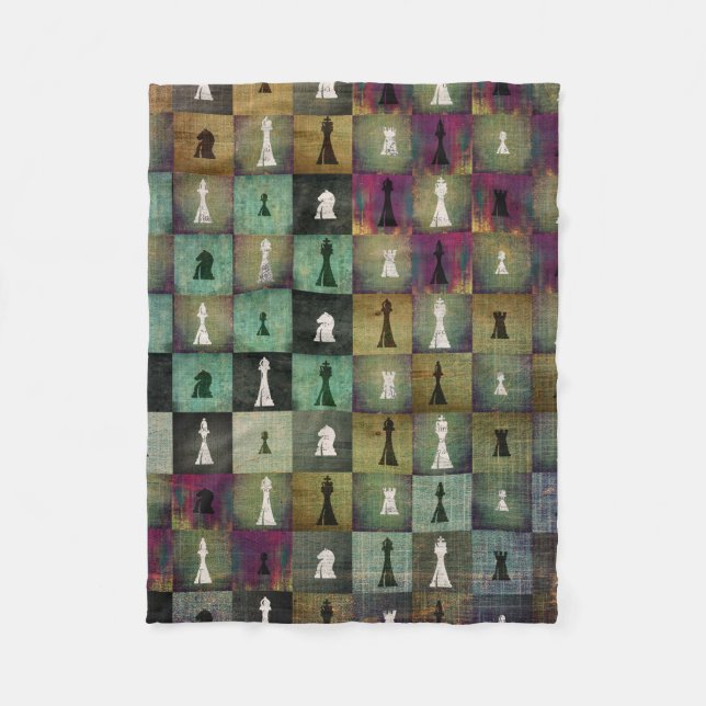 Malen Sie und drucken Sie Schachbrett-und Fleecedecke (Vorderseite)