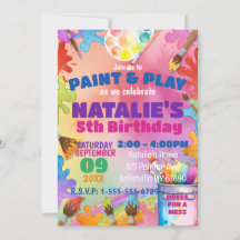Malen und Spielen Kinder Kunstparty Geburtstagsein