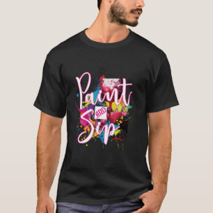 Malen und Trinken Py Nacht Wein Leinwand Neuheit T-Shirt