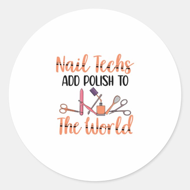 Malen von Fingernägeln Runder Aufkleber (Vorderseite)