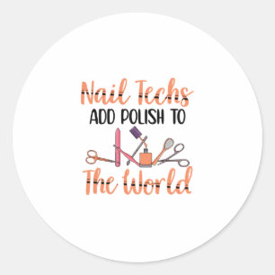 Malen von Fingernägeln Runder Aufkleber