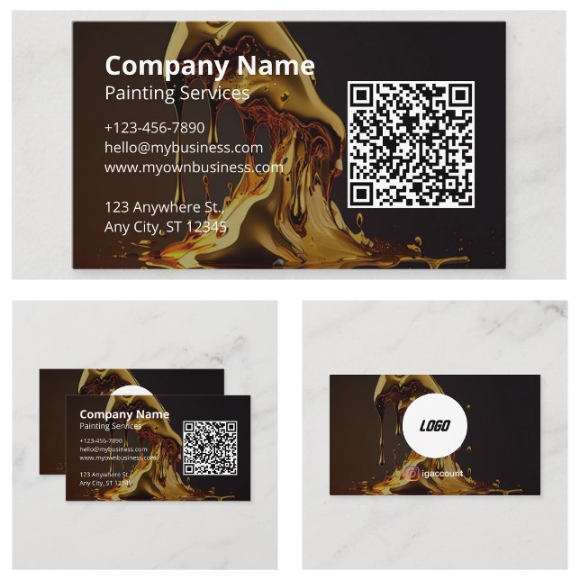 Malen von QR-Code Visitenkarte (Painting QR Code Business Cards)