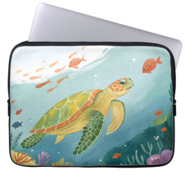 Malende Schildkröte Laptopschutzhülle