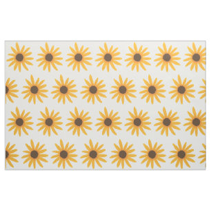 Malendes gelbes Sonnenblume-Gewohnheits-Gewebe Stoff