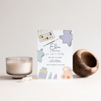 Malendes Party, Geburtstag, jedes Alter, Gemälde Einladung