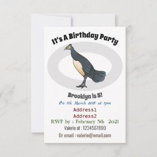 Maleo-Vogel-Cartoon Einladung