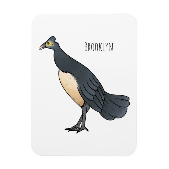 Maleo-Vogel-Cartoon Magnet (Vertikal)