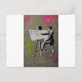 Maler am Arbeitsplatz Postkarte
