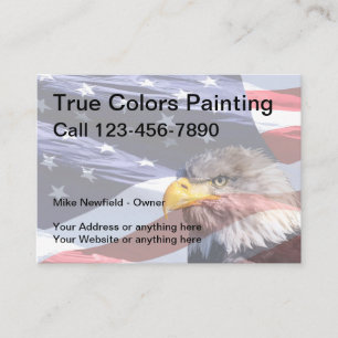 Maler-Americana-Thema Visitenkarte