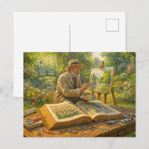 Maler aus dem Kunstbuch Feiertagspostkarte