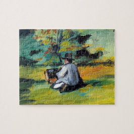 Maler bei der Arbeit von Paul Cezanne, Vintage Kun Puzzle