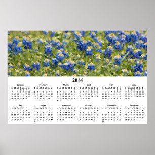 Maler Bluebonnets-Wandkalender 2014 Poster
