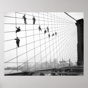 Maler, Brooklyn Bridge, New York City, Vintag Poster