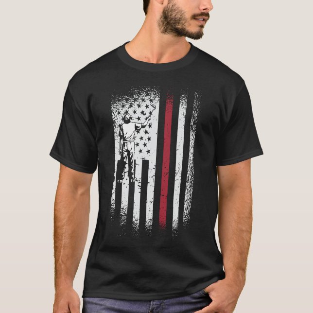 Maler Decorator Painter American Flag Amerikaner T-Shirt (Vorderseite)