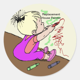 Maler für Ersatzhäuser Runder Aufkleber