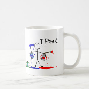 Maler-Geschenke "ich male" Stock-Leute-Entwurf Tasse