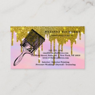 Maler Gold Drip Visitenkarte