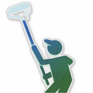 Maler mit Paint Roller Aufkleber