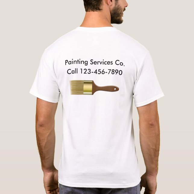 Maler-Service-Arbeits-Shirts T-Shirt (Rückseite)