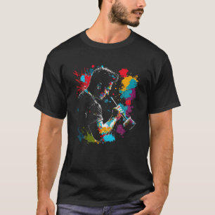 Maler-Splash-Malerei Retro-Farben Maler T-Shirt