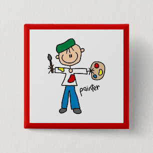 Maler-Strichmännchen Button