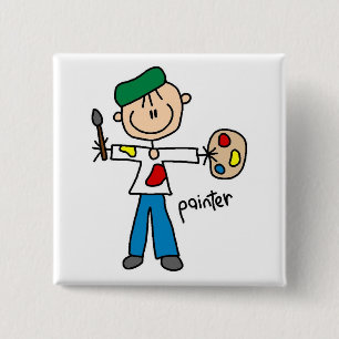 Maler-Strichmännchen Button