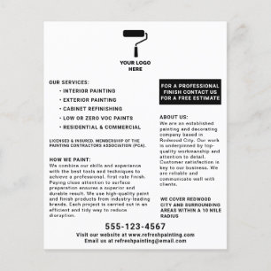 Maler und Dekorator Hinzufügen Ihres Logos Moderne Flyer