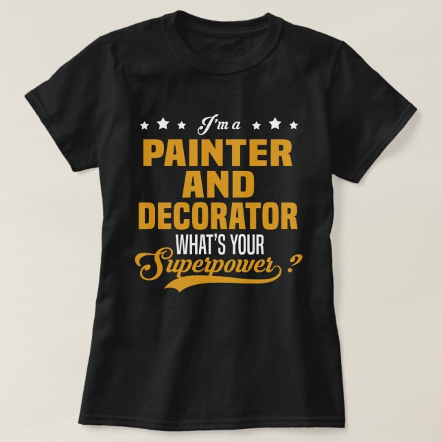 Maler und Dekorator T-Shirt (Design vorne)