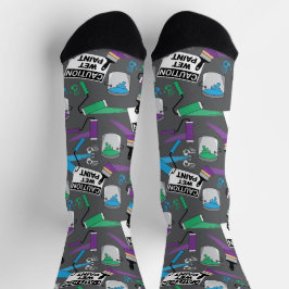 Malerdekorator Gemustert Socken