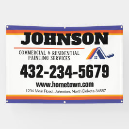 Malerdienstleistungen Kommerziell und in Wohnräume Banner