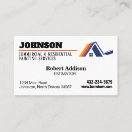 Malerdienstleistungen Kommerziell und in Wohnräume Visitenkarte