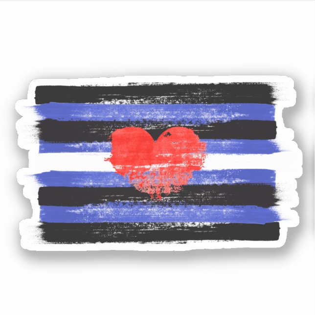 MALERE LEDERSTARKE FLAG UND SYMBOL AUFKLEBER (Vorderseite)