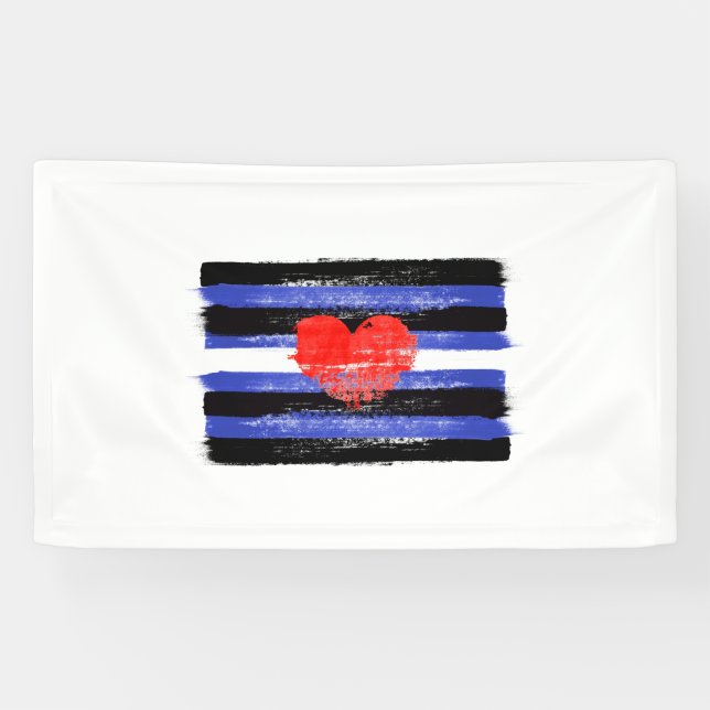 MALERE LEDERSTARKE FLAG UND SYMBOL BANNER (Horizontal)