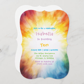 Malerei 10. Mädchen Geburtstag Einladung