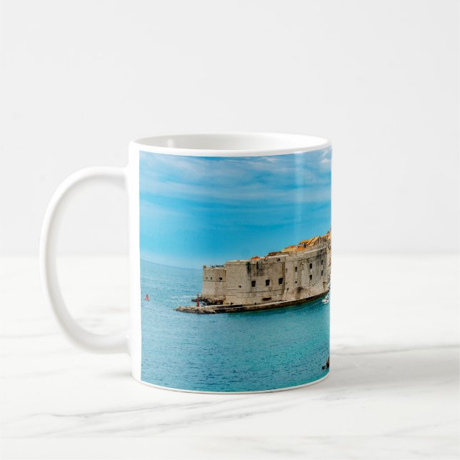 Malerei am Strand von Dubrovnik Kaffeetasse (Links)