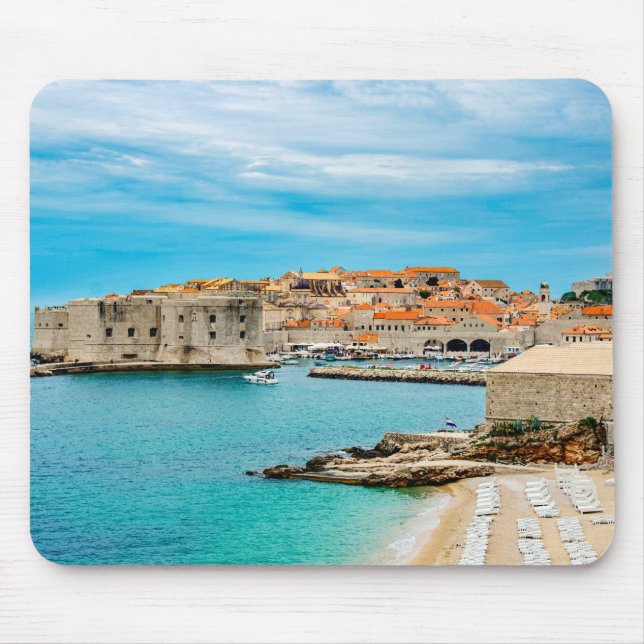 Malerei am Strand von Dubrovnik Mousepad (Vorne)