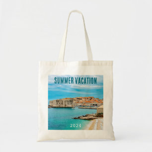 Malerei am Strand von Dubrovnik Tragetasche