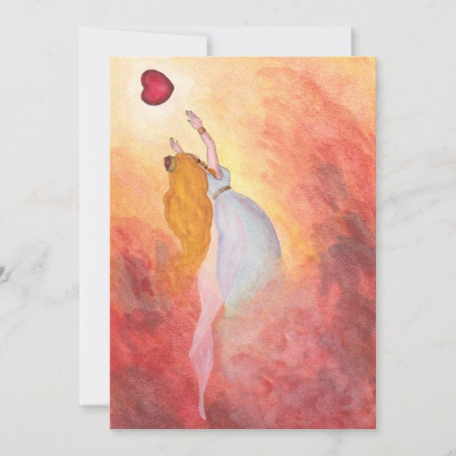 Malerei Aquarell Aurora, Prinzessin der Liebe Einladung (Vorderseite)