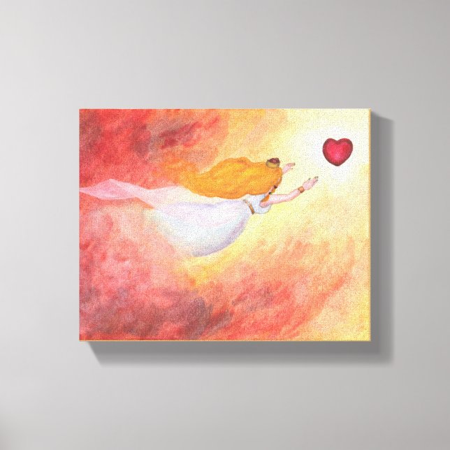 Malerei Aquarell Aurora, Prinzessin der Liebe Leinwanddruck (Vorderseite)